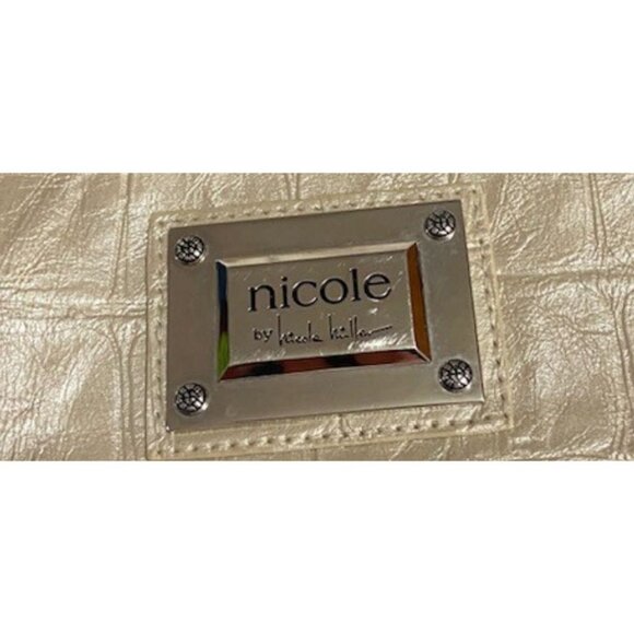 Nicole By Nicole Miller Wristlet Metallic Tan Excellent Condition, Small Clutch - Picture 10 of 12